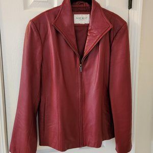 Nine West Women's Red Leather Jacket